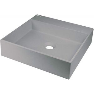 DEANTE Correo metallic grey Granit umyvadlo na desku 400x400 mm CQR_SU4S obraz