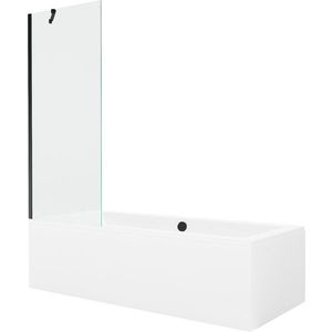 MEXEN/S Cube obdélníková vana 170 x 80 cm s panelem + vanová zástěna 70, transparent, černá 550517080X9507000070 obraz