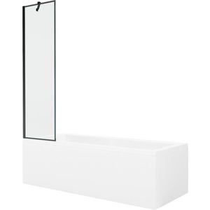 MEXEN/S Cubik obdélníková vana 160 x 70 cm s panelem + vanová zástěna 50, černá vzor 550316070X9505007070 obraz