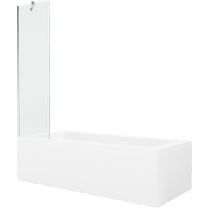 MEXEN/S Vega obdélníková vana 160 x 70 cm s panelem + vanová zástěna 50, transparent, chrom 550116070X9505000001 obraz