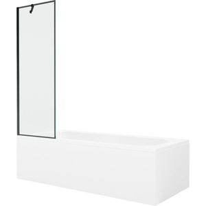 MEXEN/S Vega obdélníková vana 160 x 70 cm s panelem + vanová zástěna 60, černá vzor 550116070X9506007070 obraz