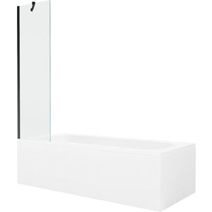 MEXEN/S Vega obdélníková vana 170 x 70 cm s panelem + vanová zástěna 50, transparent, černá 550117070X9505000070 obraz
