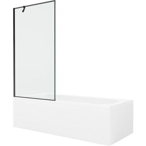 MEXEN/S Vega obdélníková vana 170 x 70 cm s panelem + vanová zástěna 90, černá vzor 550117070X9509007070 obraz