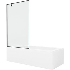 MEXEN/S Vega obdélníková vana 170 x 70 cm s panelem + vanová zástěna 100, černá vzor 550117070X9510007070 obraz