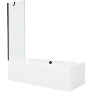 MEXEN/S Cube obdélníková vana 170 x 80 cm s panelem + vanová zástěna 60, transparent, černá 550517080X9506000070 obraz
