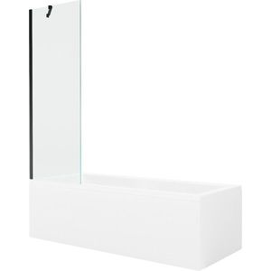 MEXEN/S Cubik obdélníková vana 160 x 70 cm s panelem + vanová zástěna 60, transparent, černá 550316070X9506000070 obraz