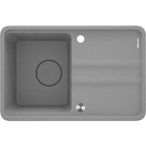 DEANTE Momi metallic grey Granitový dřez, 1-bowl with drainer ZKM_S11A obraz