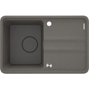 DEANTE Momi anthracite metallic Granitový dřez, 1-bowl with drainer ZKM_T11A obraz