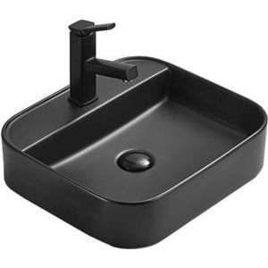 MEXEN Sofia umyvadlo na desku 40 x 40, černá mat 22154085 obraz