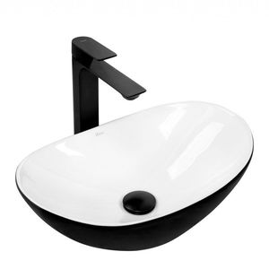 REA Umyvadlo na desku Royal Mini Black White REA-U0538 obraz