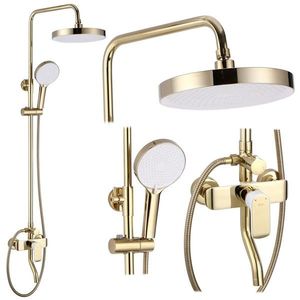 REA Sprchový set s baterií 150mm BLOOM zlatá/bílá REA-P9529 obraz
