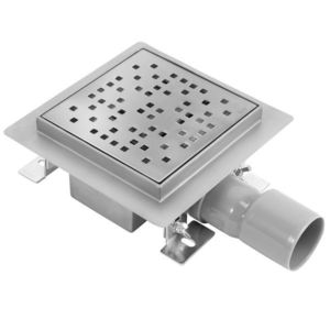 REA Podlahová vpusť DOTS 150x150 kartáčovaný nikl REA-G6203 obraz
