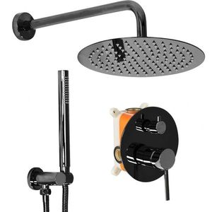 REA Podomítková sprchová sada Lungo Black Metallic + BOX REA-P4420 obraz