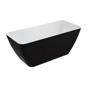 OMNIRES PARMA M+ volně stojící vana, 159 x 71 cm bílá / černá lesk /BCP/ PARMAWWBCP obraz