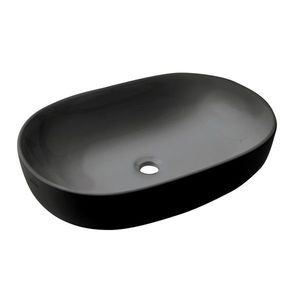 INVENA Umyvadlo na desku KORFU TREND 60 cm oválné černá mat CE-34-005-C obraz