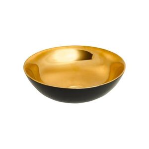 INVENA Umyvadlo na desku TINOS TREND, 39, 5 cm, černá zlatá lesk CE-43-027-C obraz