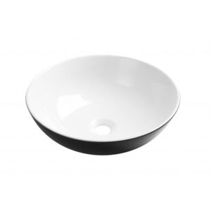 INVENA Umyvadlo na desku TINOS TREND, 39, 5 cm, černá bílá CE-43-041-C obraz
