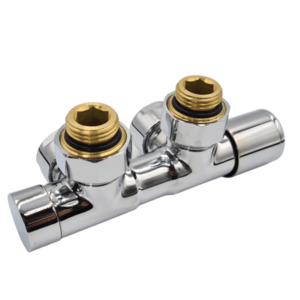 INVENA Termostatická sada ventilů, typ DUOPLEX, pro středové připojení chrom CZ-96-015-S obraz