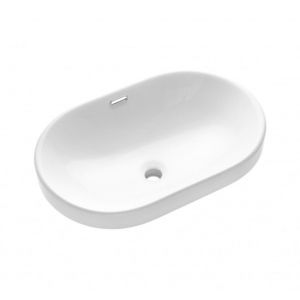 INVENA Umyvadlo na desku EGINA 60 cm kruhové CE-52-060-W obraz
