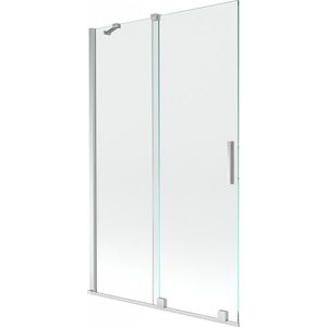 MEXEN/S Velar Dvoukřídlá posuvná vanová zástěna 110 x 150, transparent, chrom 896-110-000-01-01 obraz