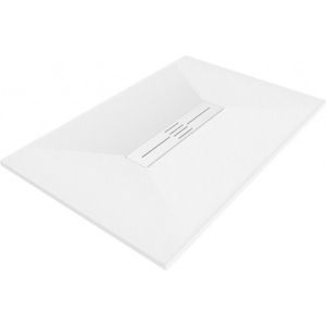 MEXEN/S Toro obdélníková sprchová vanička SMC 130 x 80, bílá, mřížka bílá 43108013-W obraz