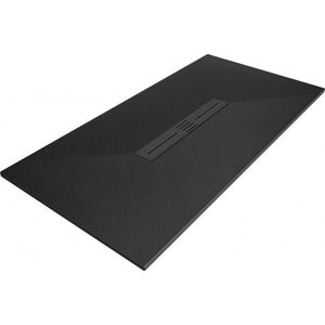 MEXEN/S Toro obdélníková sprchová vanička SMC 170 x 80, černá, mřížka černá 43708017-B obraz