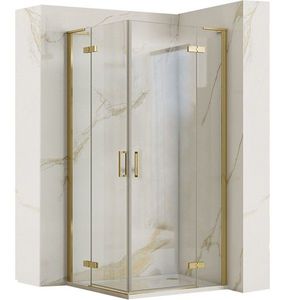 REA/S Sprchová kabina Hugo 80x90 Gold Brush Dveře: 80 Dveře: 90 KPL-K8410 obraz