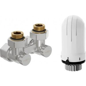 MEXEN/S G03 středová termostatická souprava pro radiátor DN50, úhlová 1/2"x16 mm, nikl W911-016-938-01 obraz
