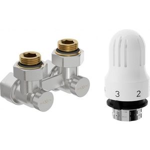 MEXEN/S G04 středová termostatická souprava pro radiátor DN50, úhlová 1/2"x16 mm, nikl W911-016-948-01 obraz