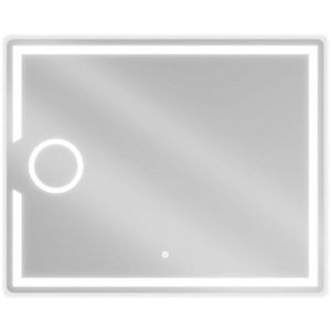 MEXEN Onyx zrcadlo s osvětlením s kosmetickým zrcátkem 100 x 80, LED 600 9813-100-080-611-00 obraz