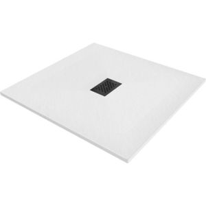 MEXEN/S Hugo sprchová vanička SMC 100 x 100, bílá, krytka černá 42101010-B obraz