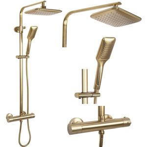 REA Sprchová sada s termostatem TOM brush gold REA-P5004 obraz