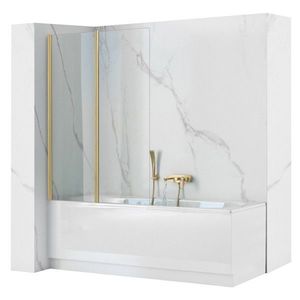 REA Skládací vanová zástěna AGAT-2 100 BRUSH GOLD REA-K9777 obraz