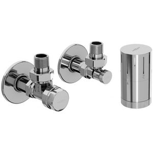 MEXEN/S G05 úhlová termostatická souprava pro radiátor + krycí rozeta R, chrom W901-958-904-01 obraz