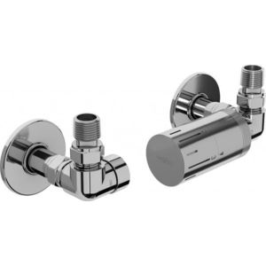 MEXEN/S G05 termostatická souprava pro radiátor + krycí rozeta R, chrom W903-958-904-01 obraz
