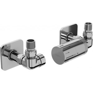 MEXEN/S G05 termostatická souprava pro radiátor + krycí rozeta S, chrom W903-958-909-01 obraz