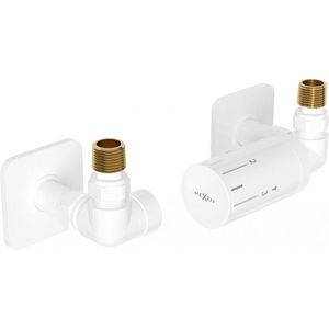 MEXEN/S G05 termostatická souprava pro radiátor + krycí rozeta S, bílá W903-958-909-20 obraz