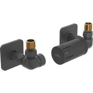 MEXEN/S G05 termostatická souprava pro radiátor + krycí rozeta S, antracit W903-958-909-66 obraz
