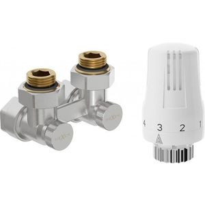 MEXEN/S G01 středová termostatická souprava pro radiátor DN50, úhlová 1/2"x16 mm, nikl W911-016-918-01 obraz