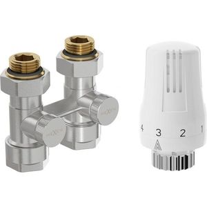 MEXEN/S G01 středová termostatická souprava pro radiátor DN50, středová 1/2"x16 mm, nikl W912-016-918-01 obraz