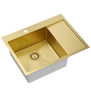 Quadron Ocelový dřez RUSSEL 116 Gold HB7911PVDBSG1 obraz