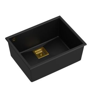Quadron Granitový dřez DAVID 50 Black Ocel HQD5542U7-BS obraz