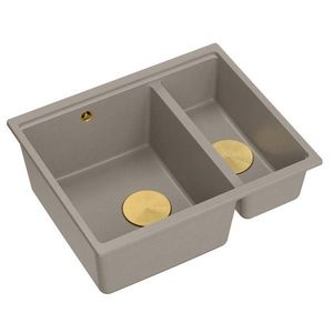 Quadron Granitový dřez Logan 150 Beige Zlaty HCQL5646U4-G1_U obraz