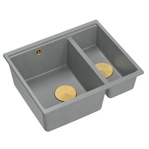 Quadron Granitový dřez Logan 150 Grey Metallic Měď HCQL5646U5-C1_U obraz