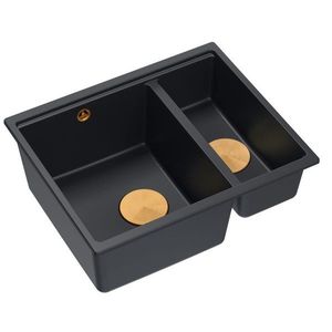 Quadron Granitový dřez Logan 150 Black Měď HCQL5646U7-C1_U obraz