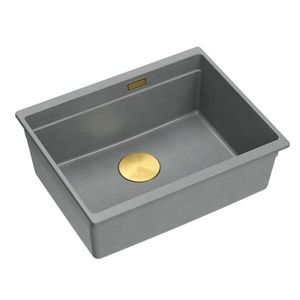 Quadron Granitový dřez Logan 100 Grey Metallic Ocel HQJ6045U5_BS_U obraz