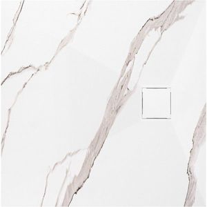 REA Sprchová vanička Magnum CARRARA WHITE 90x90 REA-K7005 obraz