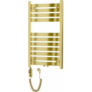 MEXEN/S Uran radiátor + topná tyč 800 x 500 mm, 300 W, zlatá W105-0800-500-2300-50 obraz