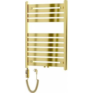MEXEN/S Uran radiátor + topná tyč 800 x 600 mm, 300 W, zlatá W105-0800-600-2300-50 obraz