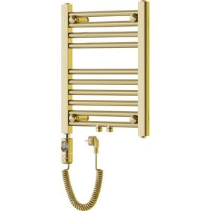 MEXEN/S Mars radiátor + topná tyč 500 x 400 mm, 300 W, zlatá W110-0500-400-2300-50 obraz